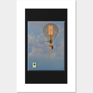 Light Bulb Balloon Posters and Art